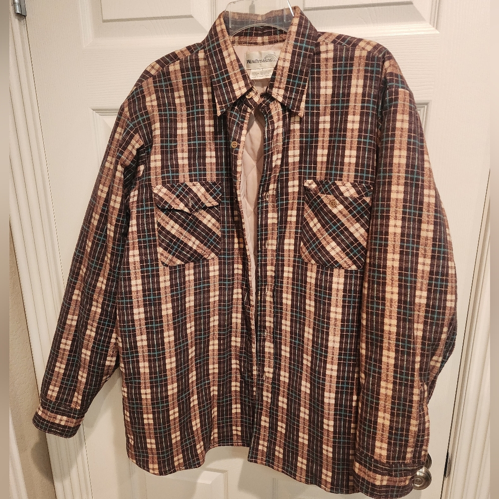 Mens Fannel Windbreaker